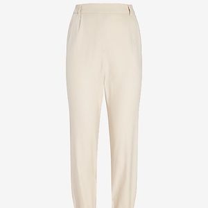Express size SMALL linen ankle pant- khaki